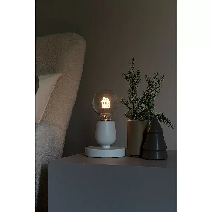 Konstsmide LED-Weihnachtsdekoleuchte - 12 x 12 x 19,5 cm, Weiiß, Batteriebetrieben, LED, Geschenk - Stimmungsaufnahme