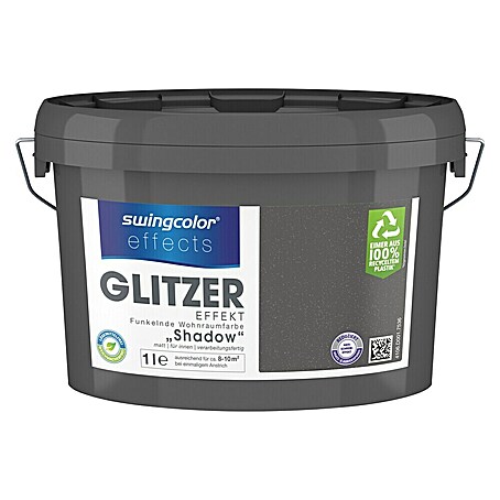 swingcolor effects Farbeffektputz Funkelnde Wohnraumfarbe mit Glitzer-Effekt (Shadow, 1 l)