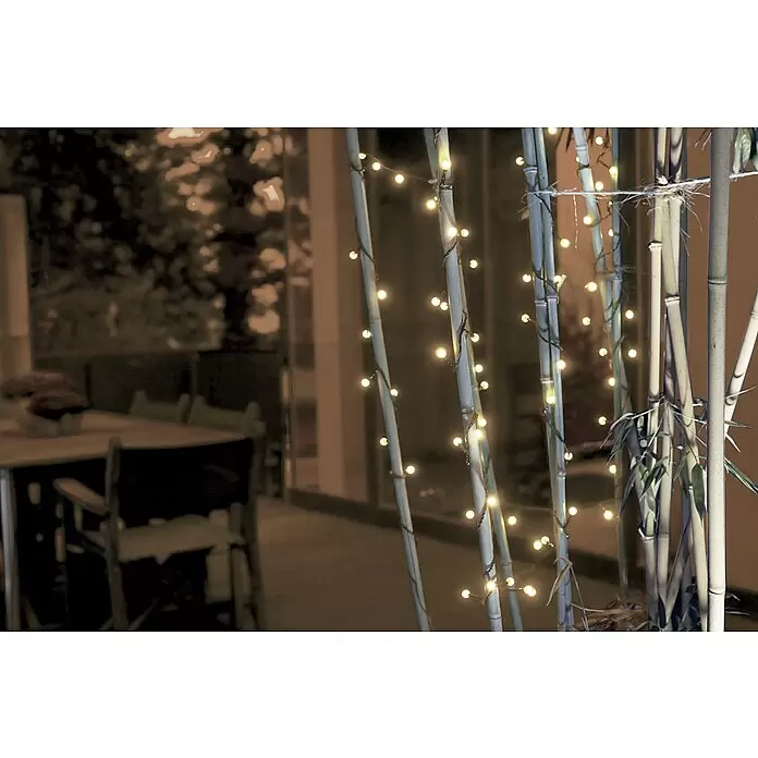 Konstsmide LED-Lichterkette - Außen, Lichtfarbe: Warmweiß, Anzahl Leuchtmittel: 160 Stk., Netzbetrieben - Detailaufnahme