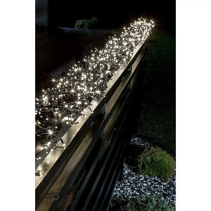 Konstsmide LED-Clusterlichterkette - Außen, Länge: 10,8 m, 768 Stk., Netzbetrieben - Stimmungsaufnahme