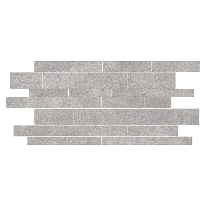 Ambiente by Palazzo Mosaikfliese Brick - 30 x 60 cm, Grau, Matt - Graue Steinmosaikfliese für Wandverkleidung, ideal für moderne Innenräume und zur individuellen Gestaltung von Wandflächen.