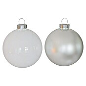 Weihnachtskugeln (Just White, Glas, Durchmesser: 8 cm, 12 Stk.) | BAUHAUS