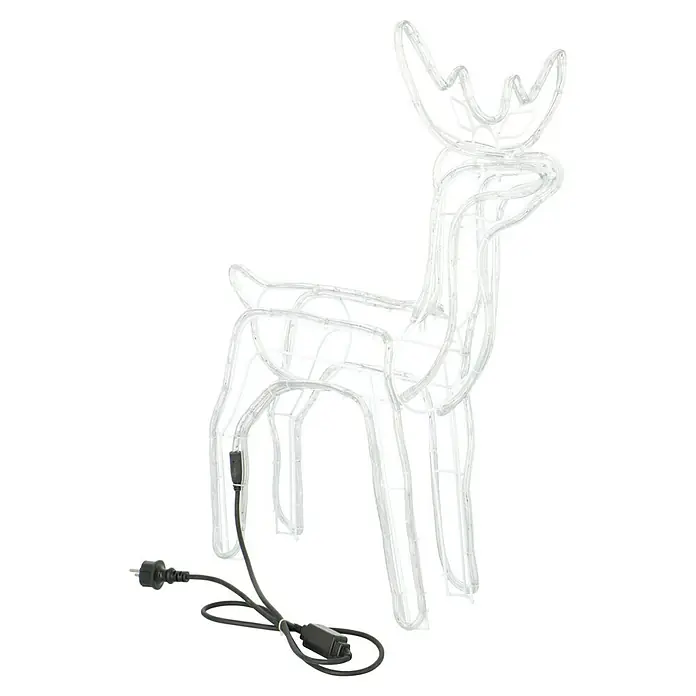 Tween Light Tira de luces LED Reno -  - Decoración festiva: Un reno iluminado hecho de contornos blancos con cable de alimentación. Ideal para crear un ambiente festivo en interiores o exteriores.