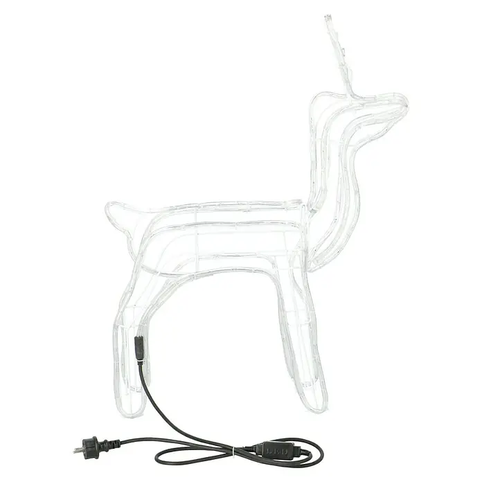 Tween Light Tira de luces LED Reno -  - Un contorno festivo de un reno iluminado envuelto en una cadena de luces LED, creando una decoración navideña encantadora.