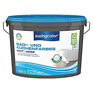 swingcolor Bad- & Küchenfarbe (Weiß, 10 l, Matt)