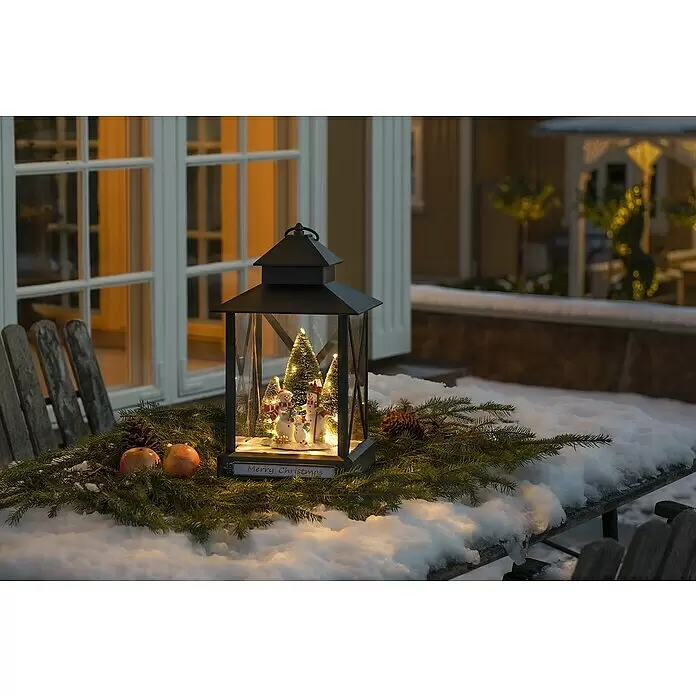 Konstsmide LED-Weihnachtsdekoleuchte - 24,5 x 24,5 x 42 cm, Schwarz, Netzbetrieben, LED - Stimmungsaufnahme