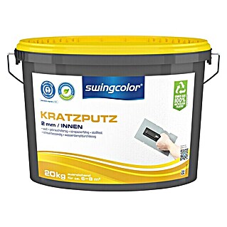 swingcolor Kratzputz (Weiß, 20 kg, Konservierungsmittelfrei)
