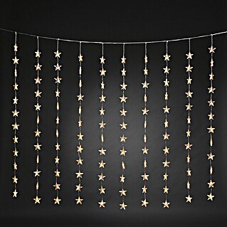 Konstsmide LED-Lichtervorhang Sterne (Innen, 6,4 m, 120-flammig, Bernstein, Netzbetrieben)