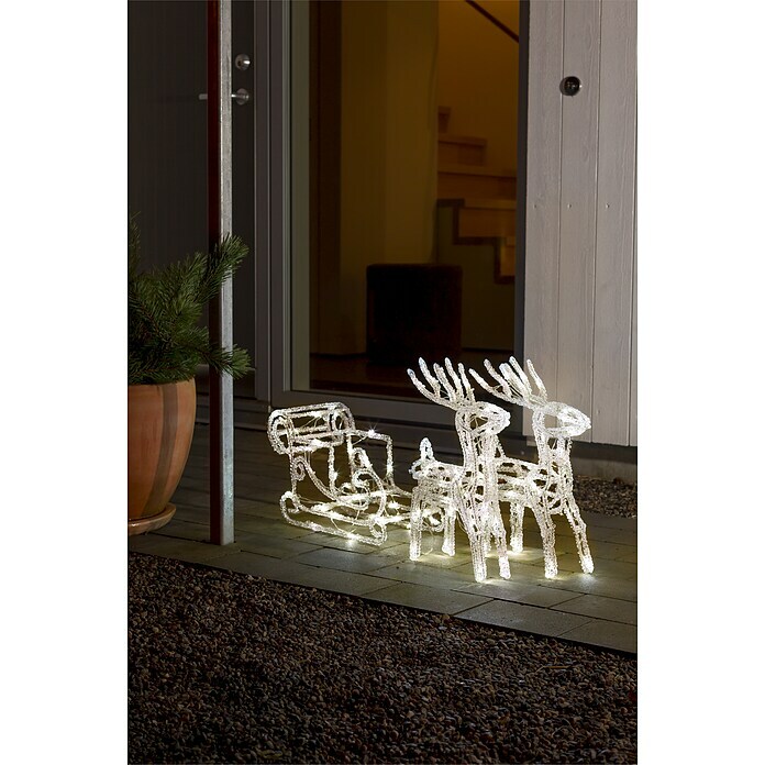 Konstsmide LED-Lichtschlauch Schlitten mit 2 Rentieren () | BAUHAUS