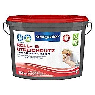 swingcolor Roll- & Streichputz (Weiß, 20 kg, Konservierungsmittelfrei)