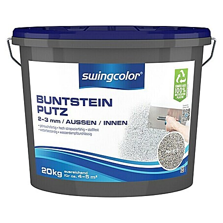 swingcolor Buntsteinputz (Farbton: Nr. 51, 20 kg, Korngröße: 2 - 3 mm)