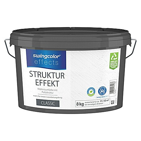 swingcolor effects Dekoputz Struktur-Effekt Wohnraumfarbe mit Putzstruktur (Classic, 8 kg)
