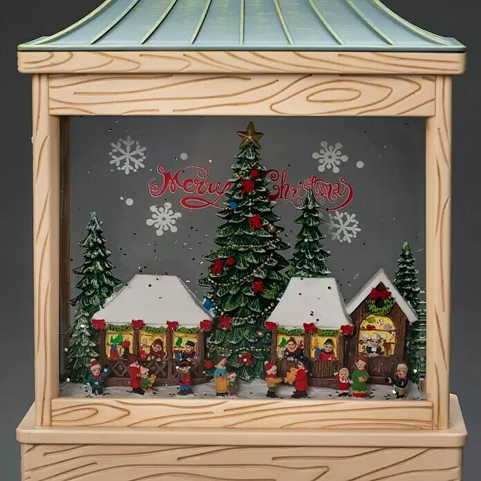 Konstsmide LED-Schneelaterne - Innen, 16 x 7,5 x 29 cm, Batteriebetrieben - Detailaufnahme
