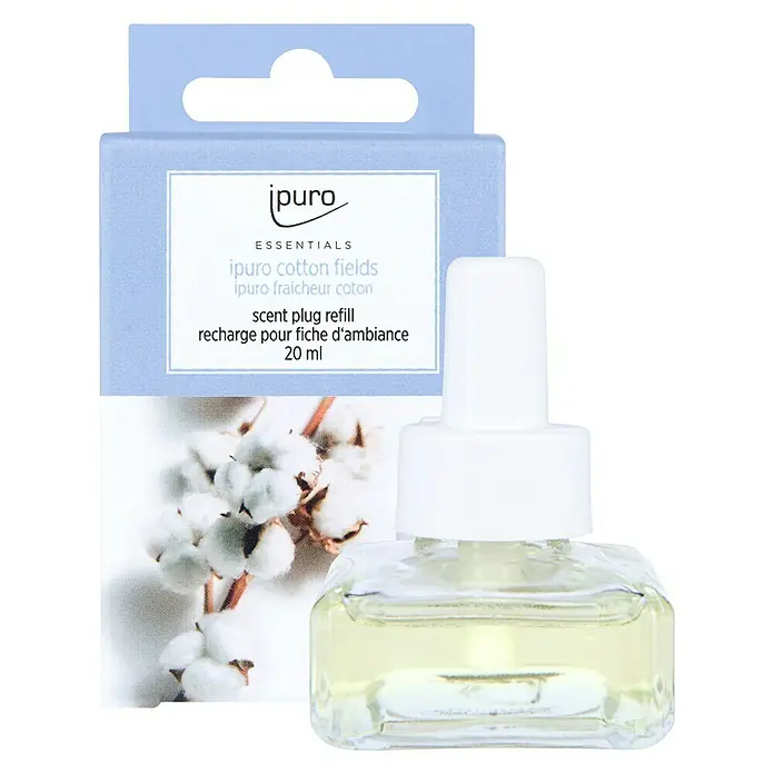 Ipuro Essentials Raumduft Scent Plug Refill - Cotton Fields, 20 ml - Ein Ipuro Cotton Fields Duftstecker Nachfüller mit Baumwollfeld-Duft, für eine angenehme Raumatmosphäre, mit 20 ml Inhalt.