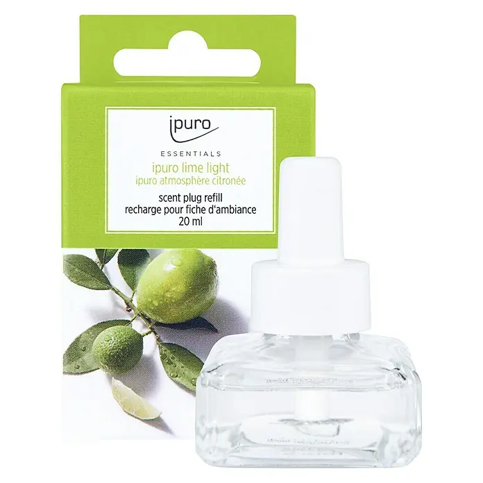 Ipuro Essentials Raumduft Scent Plug Refill - Lime Light, 20 ml - Ein 'ipuro lime light' Duftstecker-Nachfüller in einer 20-ml-Packung mit einem erfrischenden Zitronen- und Limettenduft für Ihr Zuhause.