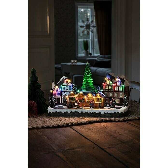 Mehrfarbig, BAUHAUS LED: Anzahl 28 LED-Szenerie Weihnachtsmarkt Konstsmide (Mehrfarbig, Stk.) | Lichtfarbe: