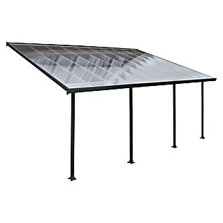 Solid Elements Terrassenüberdachung Martina (Tiefe: 4 m, B x H: 6,06 x 2,1 m, Anthrazitgrau)