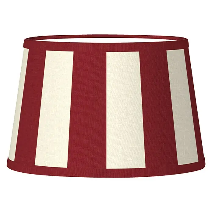 Home Sweet Home Lampenschirm Classic - Ø x H: 20 x 13 cm, Rot, Weiß, Stoff, Rund - Dieser Lampenschirm mit roten und weißen Streifen ist ein echter Hingucker und sorgt für angenehmes Licht im Raum.
