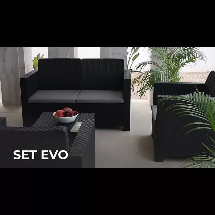 Shaf Conjunto de muebles Evo - 4 pzs., Polipropileno, Antracita - Set Evo