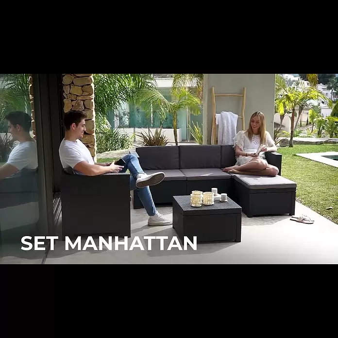 Shaf Conjunto de muebles Manhattan - 3 pzs., Polipropileno, Graphite - Set Manhattan
