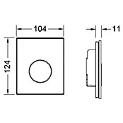 Tece Urinal-Betätigungsplatte Loop (Weiß, Spülung: 1-Mengen-Spülung)