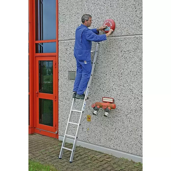 Krause Stabilo Anlegeleiter - Anzahl Tritte: 9 Stk., Arbeitshöhe: 3,6 m, Aluminium - Anwendungsbeispiel