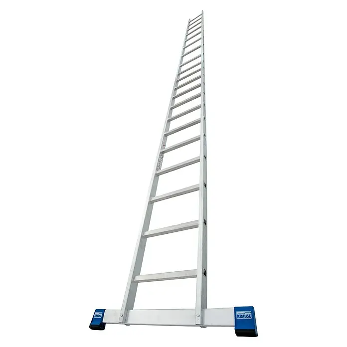 Krause Stabilo Anlegeleiter - Anzahl Tritte: 20 Stk., Arbeitshöhe: 6,6 m, Aluminium - Lange, weiße Krause Leiter, die für den professionellen Einsatz konzipiert wurde. Ideal für Arbeiten in großer Höhe.