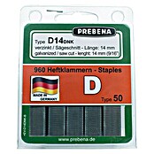 Prebena Heftklammer D14DNK-B (Länge: 14 mm, Rückenbreite: 12,5 mm, 960 Stk.) | BAUHAUS