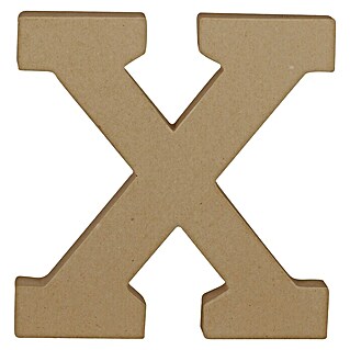 Décopatch Letra de cartón (X, Cartón, L x An x Al: 2,8 x 10,9 x 20,5 cm)