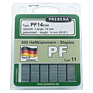 Prebena Heftklammer Typ PF (Länge: 14 mm, Rückenbreite: 10,6 mm, 600 Stk.)