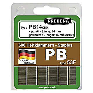 Prebena Heftklammer PB14CNK-B (Länge: 14 mm, Rückenbreite: 11,2 mm, 600 Stk.)