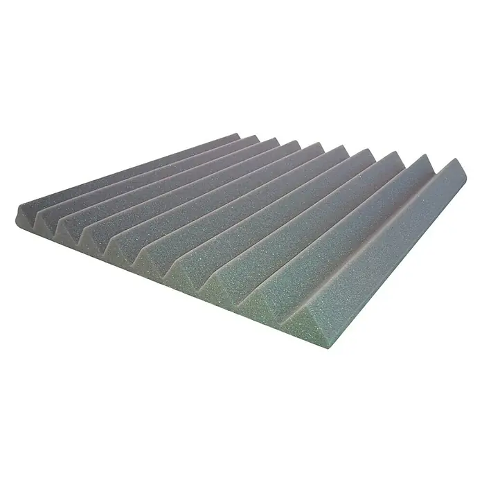 Chova Placa absorbente acústica Sierra - 45 x 45 x 4,3 cm, Espuma de PU, Autoadhesivo - Panel de espuma acústica gris en forma de cuña para absorción de sonido en estudios, cines en casa y salas de música. Solución ideal.