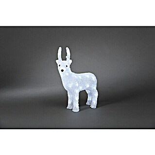 Konstsmide LED-Weihnachtsdekoleuchte Rentier (29 x 11,5 x 38 cm, Weiß, Netzbetrieben, LED)