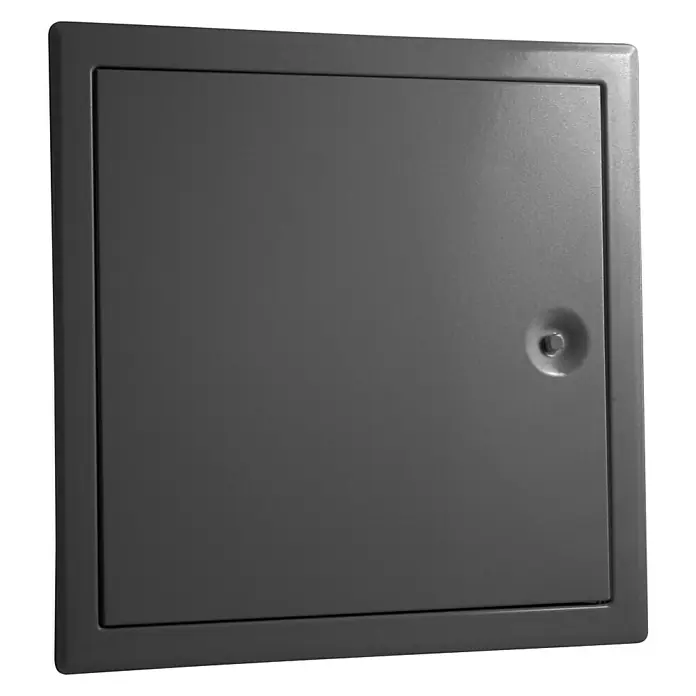 Probau Revisionstür - 20 x 20 cm, Anthrazit, Beschichtet - Graue Revisionsklappe mit Drehknopf zum Öffnen und Schließen für den einfachen Zugang zu Versorgungseinrichtungen.