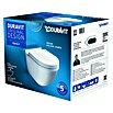Duravit Starck 3 Wand-WC-Set (Mit WC-Sitz, Tiefspüler, Montageeigenschaft: Verdeckt, Weiß)