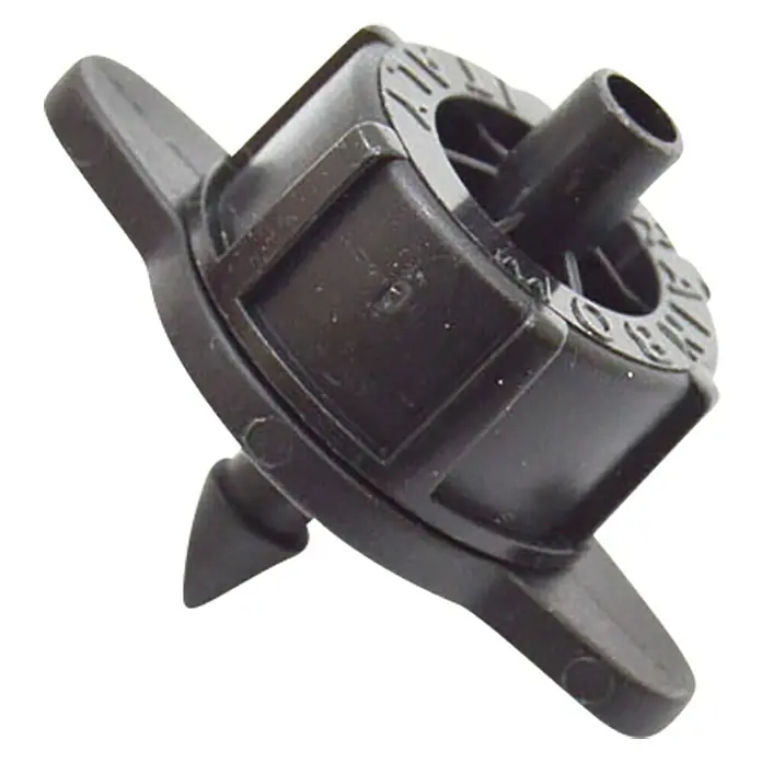 Gotero lineal Autocompensado - 4 l/h, 5 ud. - Gotero de riego ajustable negro para riego de jardín, proporcionando una dosificación precisa de agua para las plantas.