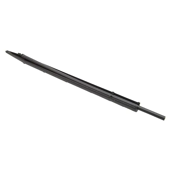 Varilla con estaca Microdifusor - Negro, Largo: 1,2 cm, 1 ud. - Primer plano de un limpiaparabrisas negro sobre un fondo negro. La lámina del limpiaparabrisas es claramente visible.