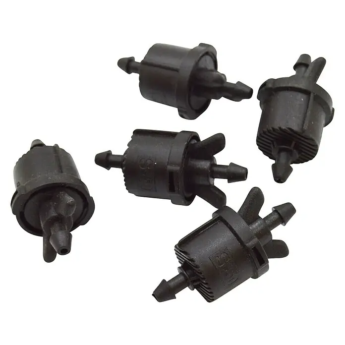Gotero lineal microtubo - Caudal de agua máx.: 4 l/h, 5 ud. - Filtros de combustible en negro. Estos pequeños filtros son adecuados para diversos motores de gasolina, como cortacéspedes.