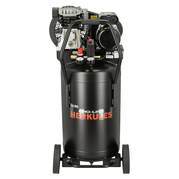 Herkules Pro-Line Kompressor B2800B/3M/90 - Max. Druck: 10 bar, 2.200 W, 90 l - Ein Herkules Pro-Line Lt.90 Kompressor. Dieser leistungsstarke Kompressor ist ideal für anspruchsvolle Anwendungen in Werkstatt und Garage.