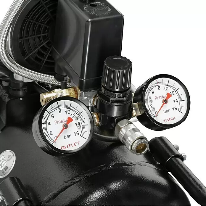 Herkules Pro-Line Kompressor Siltek 24 - 1.000 W, Max. Druck: 8 bar, 24 l - Detailaufnahme