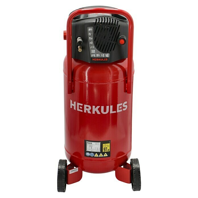 Herkules Kompressor-Set Fifty + KitMotorleistung: 1,5 kW, Druck: 10 bar, Kesselinhalt: 50 l Front View