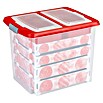 Sunware Aufbewahrungsbox Nesta (L x B x H: 48 x 36,5 x 36,5 cm, Geeignet für: Christbaumschmuck, Kunststoff, Transparent)