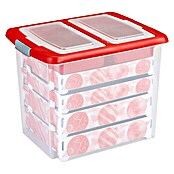 Sunware Aufbewahrungsbox Nesta (L x B x H: 48 x 36,5 x 36,5 cm, Geeignet für: Christbaumschmuck, Kunststoff, Transparent)