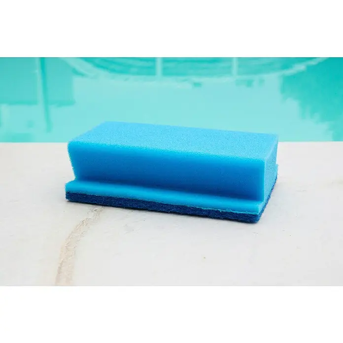 Steinbach Handschrubber - 2 Stk. - Blauer Schwamm mit angebrachtem Griff zur Reinigung von Pools. Ein großartiges Werkzeug, um Ihr Schwimmbad sauber und einladend zu halten.