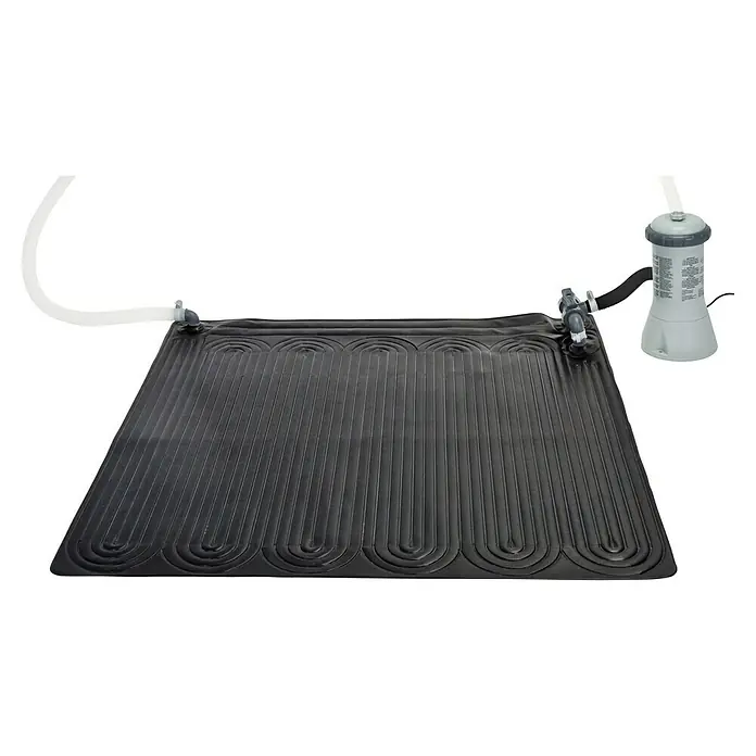 Intex Solarmatte - 120 x 120 cm, 1.250 l/h - Poolheizung mit Solarpanel und Filterpumpe für effiziente Schwimmbadwassererwärmung.