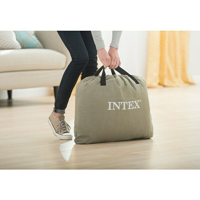 Intex Luftbett Dura-Beam Plus Deluxe Pillow Rest Raised Twin (L x B x H: 191 x 99 x 42 cm, Schwarz/Grau) | BAUHAUS