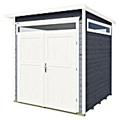 Weka Gartenhaus 265 Gr. 2 (Außenmaß inkl. Dachüberstand (B x T): 220 x 250 cm, Holz, Grau) | BAUHAUS