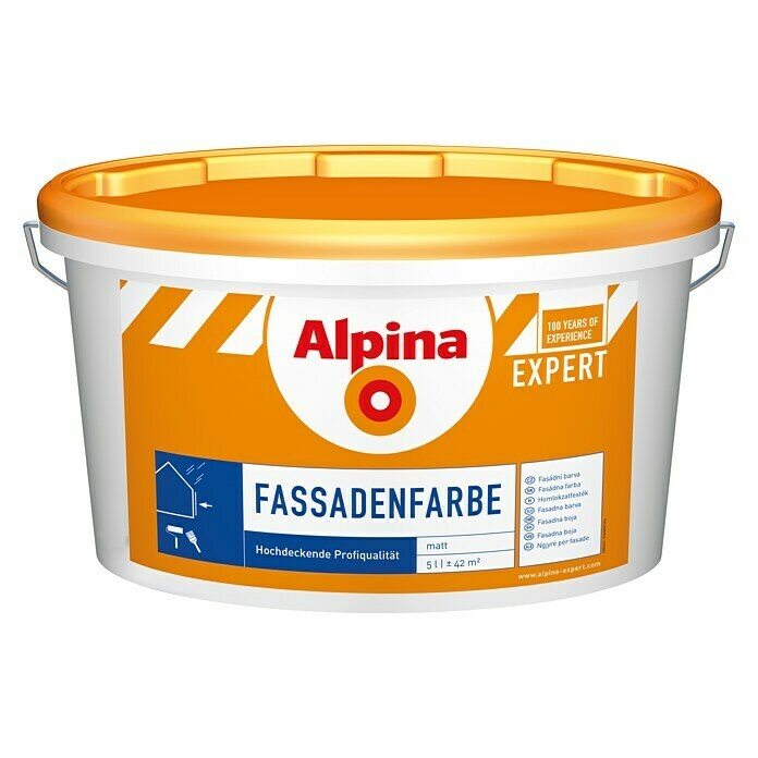 Alpina Expert Fassadenfarbe (Weiß, 5 l, Matt)
