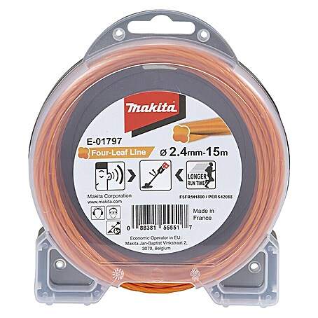 Makita Ersatzfaden Four Leaf E-01797 (Fadenlänge: 15 m, Fadenstärke: 2,4 mm)