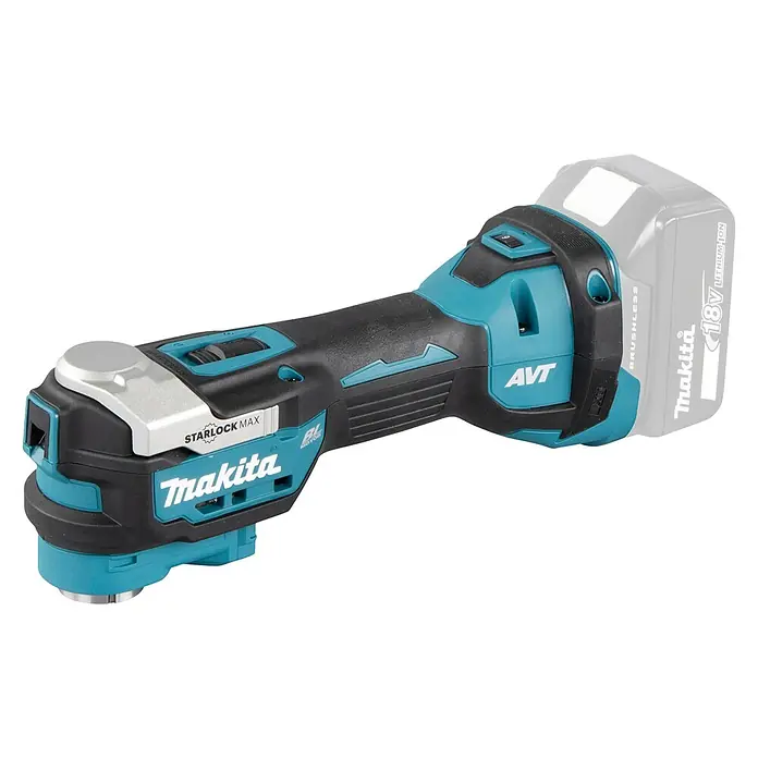 Makita LXT 18V Akku-Multifunktionswerkzeug DTM52 - 18 V, Ohne Akku - Das Makita Akku-Multifunktionswerkzeug ist ein vielseitiges Werkzeug mit einem bürstenlosen Motor und einem 18-V-Lithium-Ionen-Akku.